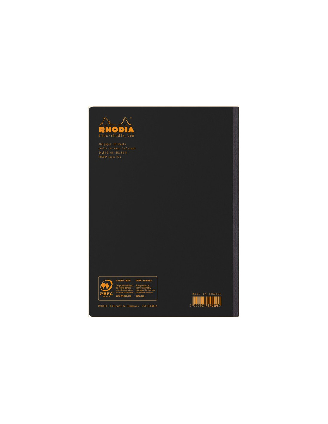Carnet A5 Iconic Notebook - Cuir Noir - Hahnemühle