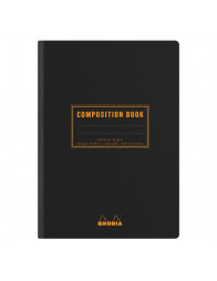 Carnet Composition Book A5 ligné - Noir - Rhodia