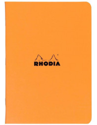 Carnet A4 ligné 96p - Orange - Rhodia