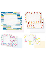 Lot de cartes + enveloppes + stickers - Aquarelle - Midori