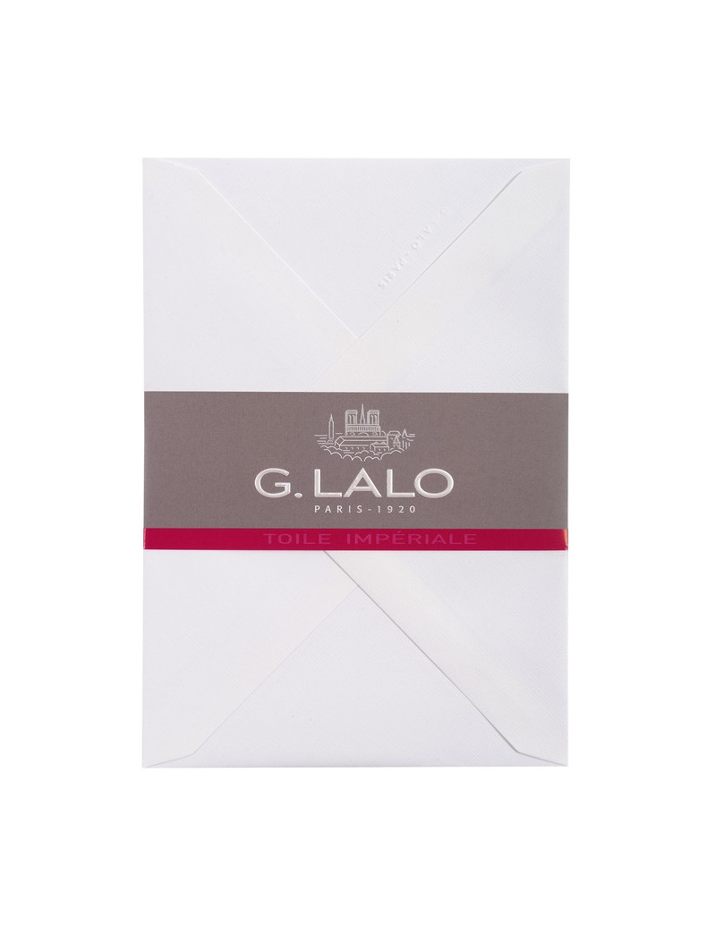 20 enveloppes Toile Impériale C6 - Blanc - G. Lalo