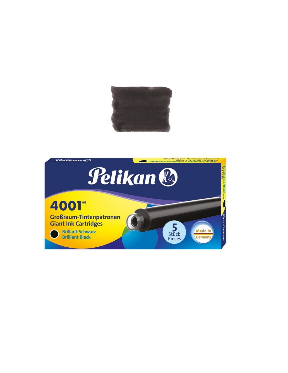 Pelikan 4001 Cartouche pour stylo plume Encre noir brillant Lot de 10
