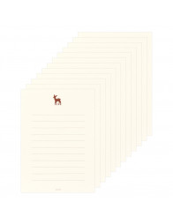 Lot de papier à lettre + enveloppes + stickers - Faon - Midori