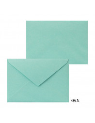 Lot de papier à lettre + enveloppes - Letterpress - Frise vert d'eau - Midori