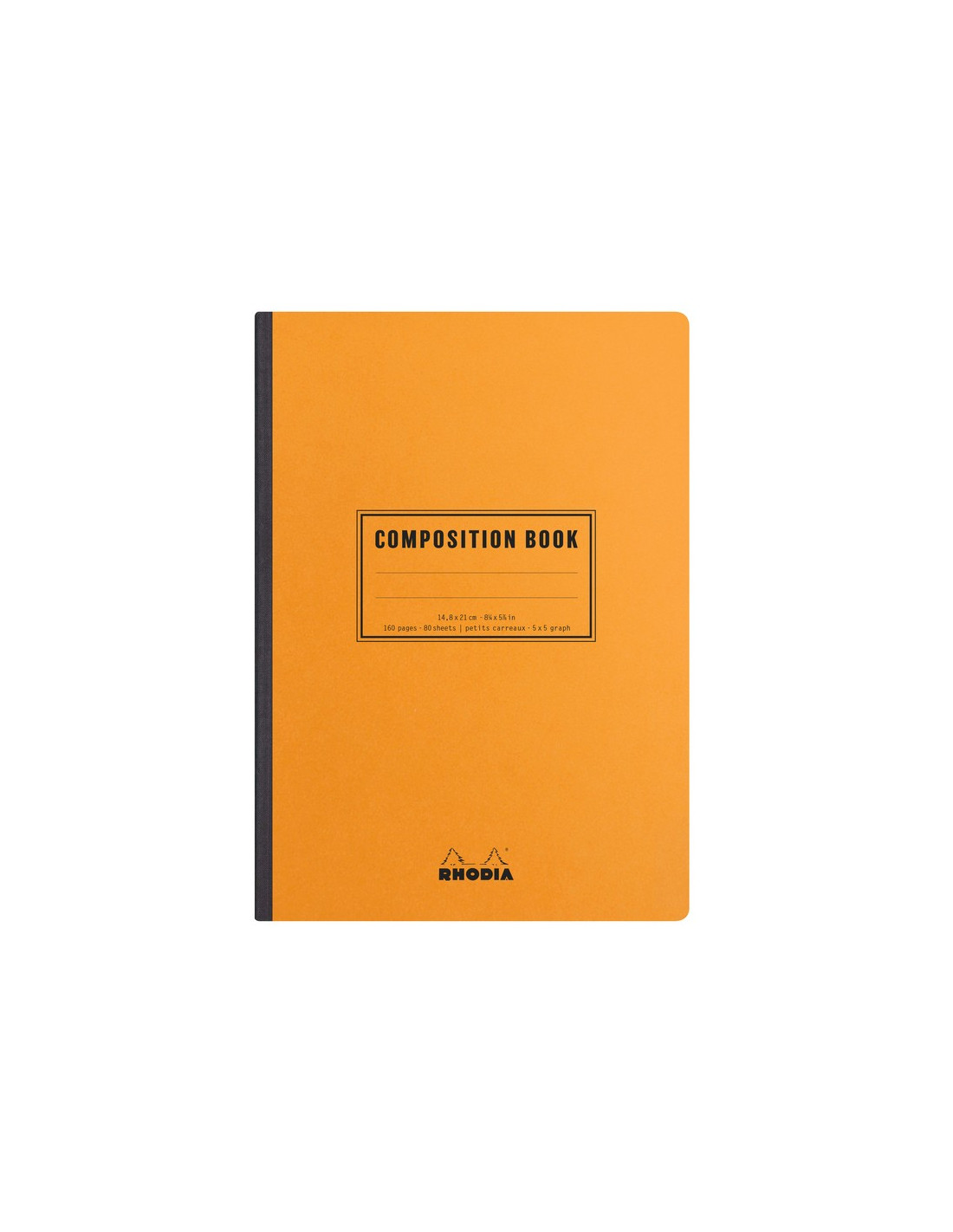 Carnet Composition Book A5 quadrillé - Orange - Rhodia
