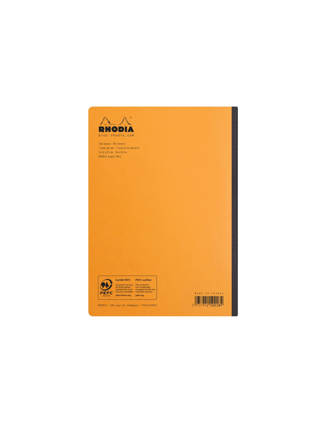 Composition notebook A5 ruled - Orange - Rhodia