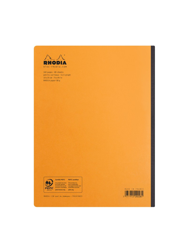 Rhodia, Cahier, Spirale, A5, Active, NoteBook, Quadrillé, 5x5, 160