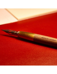Wooden pen holder and 3 inks - Herbin