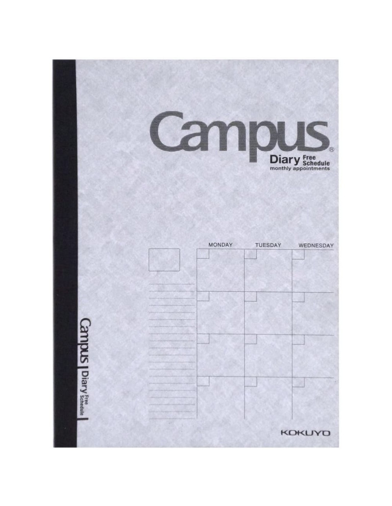Campus B5 Diary Free Schedule - Kokuyo