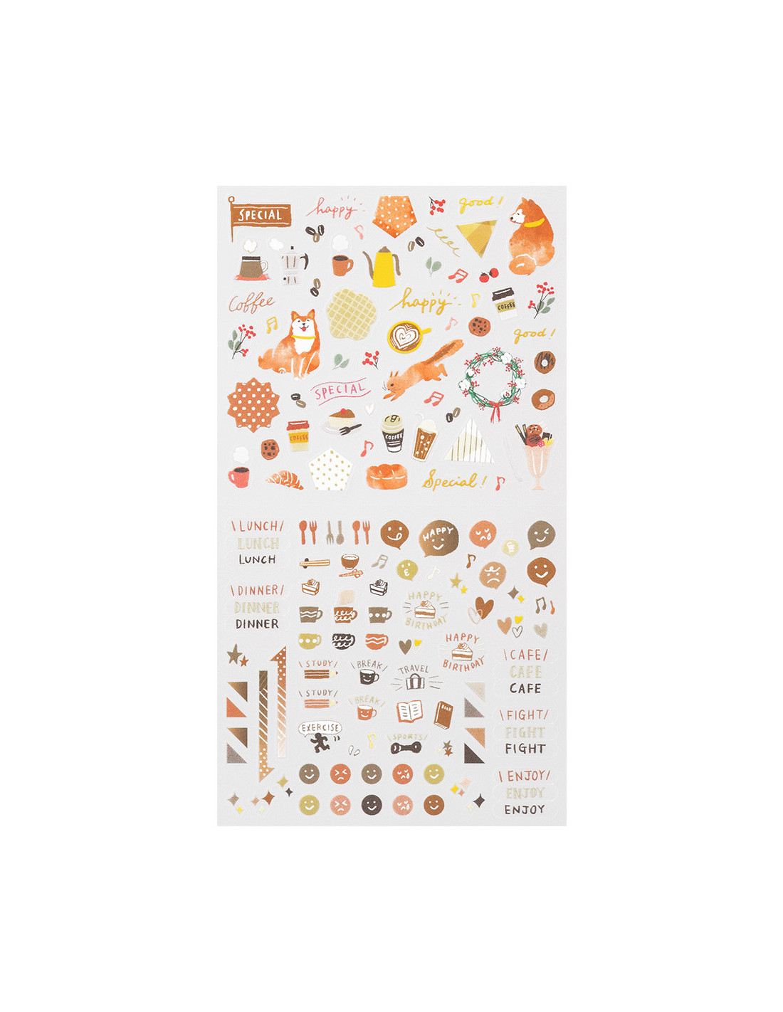 Pochette de stickers repositionnables - Fleurs - Midori
