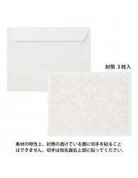 Stationery set - Watermark - Flowers - Pink - Midori