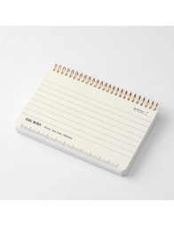 RING MEMO horizontal B7 spiral notebook - White - Midori