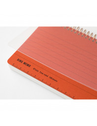 RING MEMO horizontal B7 spiral notebook - Red - Midori