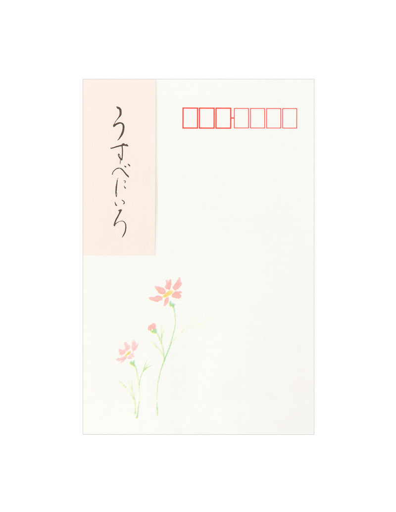 Lot de 10 enveloppes verticales - Fleurs Usubeni - Midori