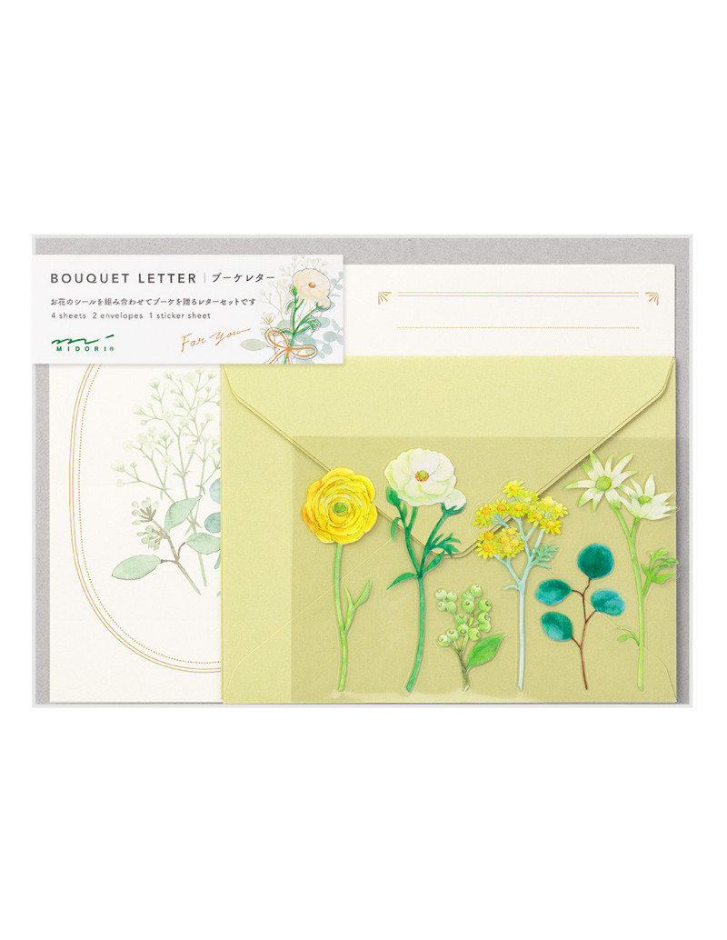 Letter Set - Green Bouquet - Midori