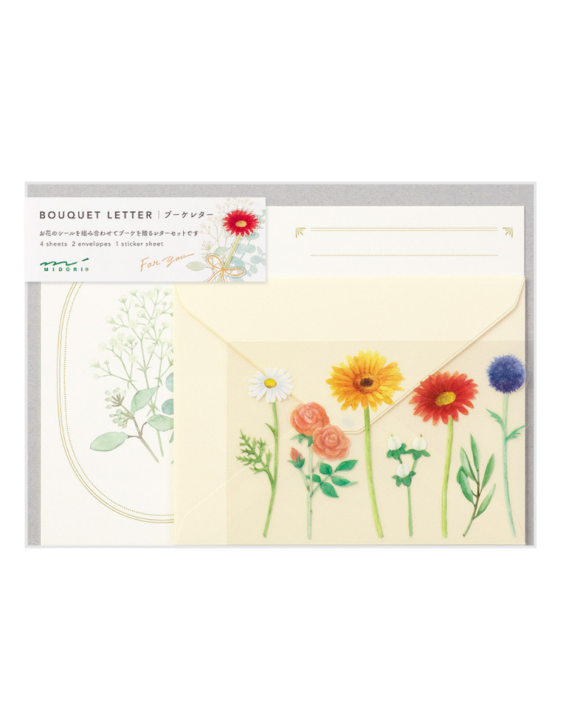 Letter Set - Yellow Bouquet - Midori
