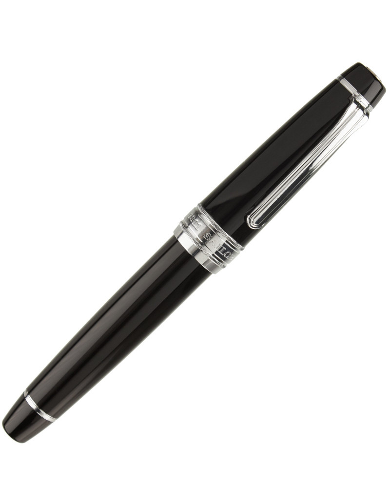 Sailor King Professional Gear Fountain Pen - Rhodium Black
