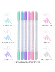 Set of 6 Color Pens for Paintable Stamp - Relaxation - Midori