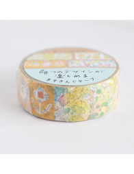 Washi Masking Tape - Biyori Yellow Flowers - Wa-Life