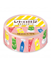 Washi Masking Tape - Retro Diary Colorful Cream Soda - Wa-Life