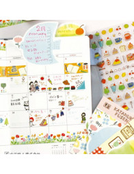 Clear Wa-Life Biyori Stickers - Delicious Food - Furukawashiko