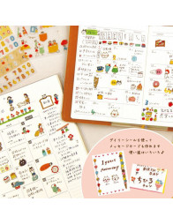Clear Wa-Life Biyori Stickers - Numbers - Furukawashiko