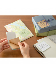 Paintable Stamp Sticky Notes - Green - Midori