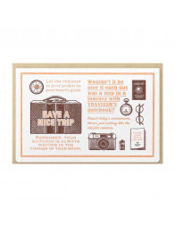 EDITION LIMITEE - Carte Letterpress TRAVEL TOOLS FO Brown - TRAVELER'S notebook