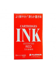 Encre Dyestuff Ink - 10 cartouches - Rouge - Platinum