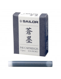 Encre pigmentée - Souboku Blue - 12 cartouches - Sailor