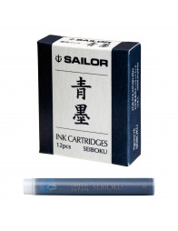 Encre pigmentée - Seiboku Blue - 12 cartouches - Sailor