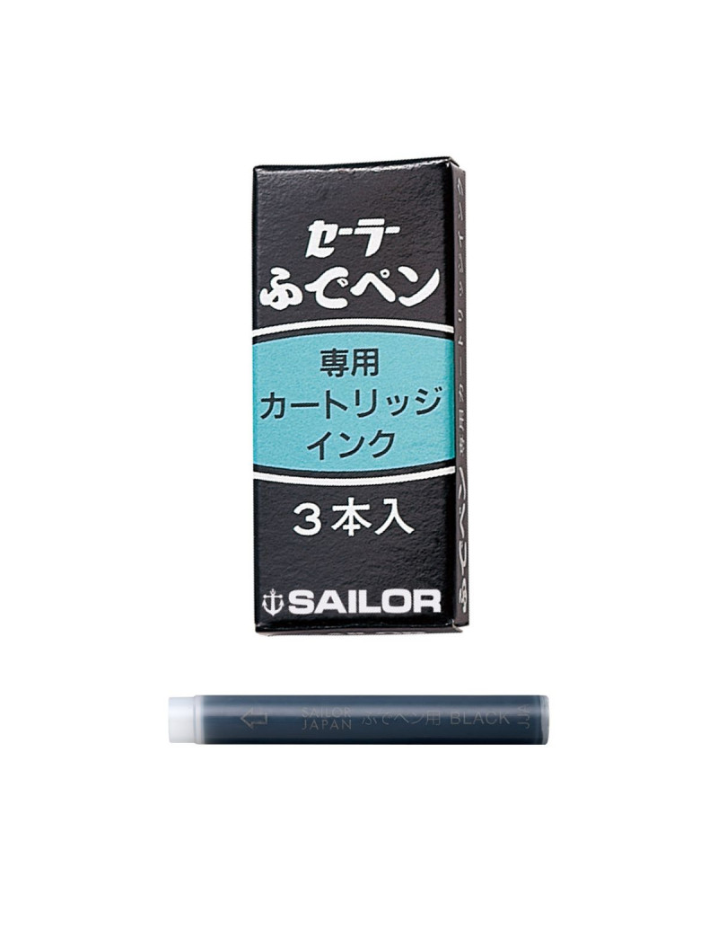 Encre pour Brush Pen Profit - Noir - 3 cartouches - Sailor