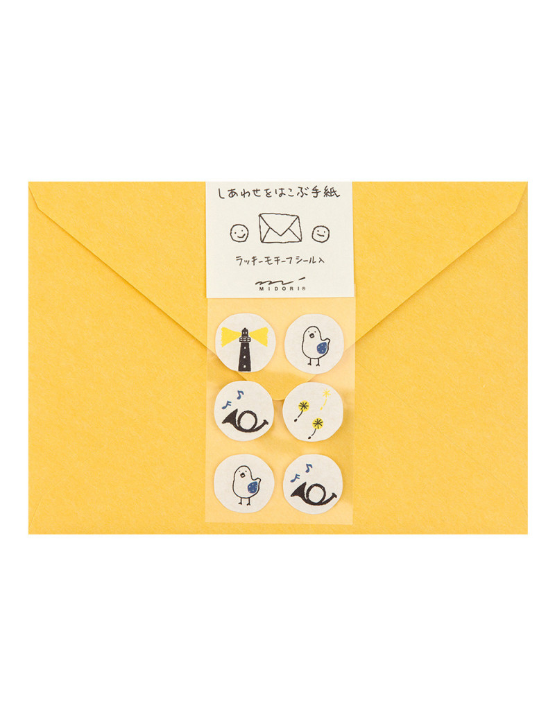 Lot d'enveloppes Lucky Letters - Oiseau bleu - Midori
