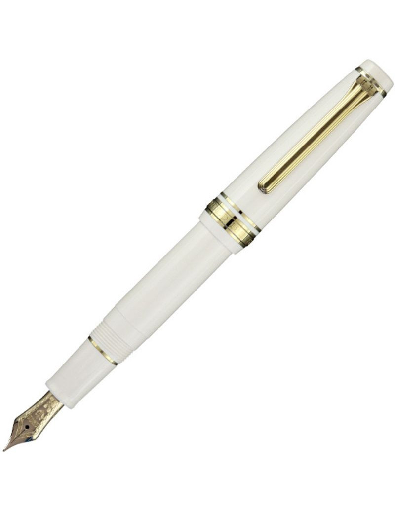 Sailor Professional Gear Slim Mini Beni White GT Fountain Pen