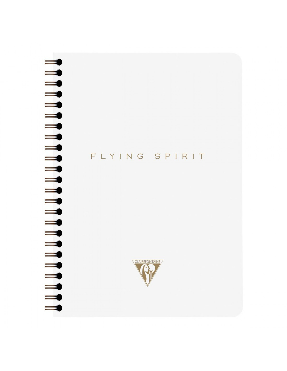Flying Spirit White Spiral Notebook - A5 Lined - Clairefontaine