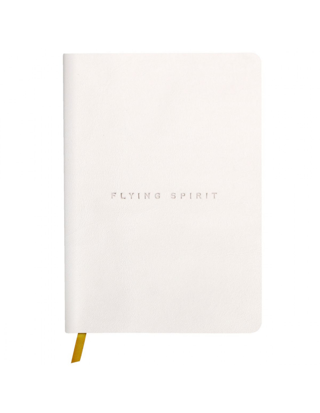 Flying Spirit Leather Collection Notebook - Smooth Leather WHITE - Dotted - Clairefontaine