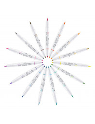 Pochette 5 feutres ZEBRA Mildliner Brush & Marker - Fluorescent Set