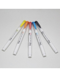 Pochette 5 feutres ZEBRA Mildliner Brush & Marker - Friendly Set