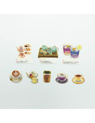 Flake Stickers Otonano-zukan - Thé et Café - Kamio Japan