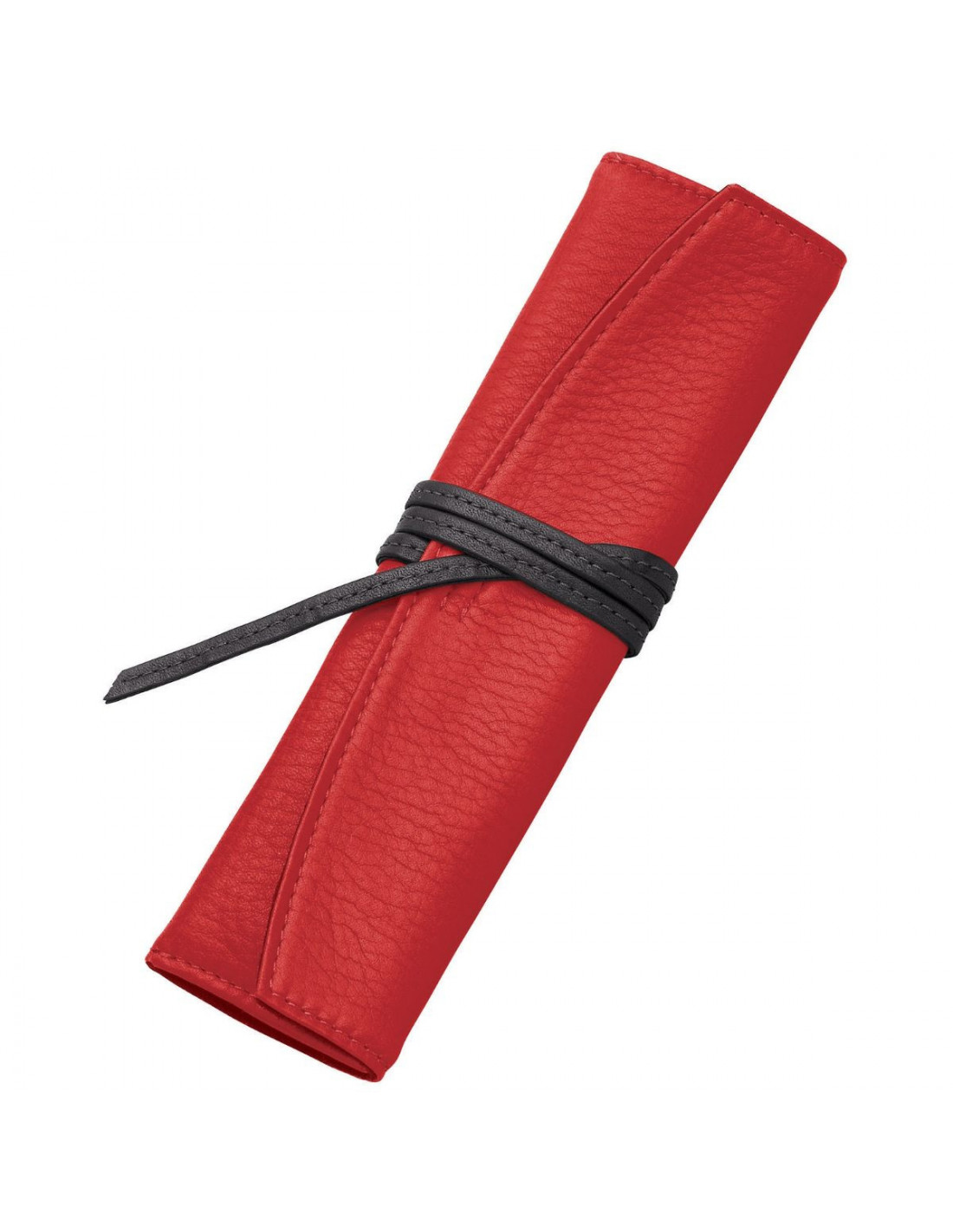 Grained Leather Pen Case - Red Size M - Pilot