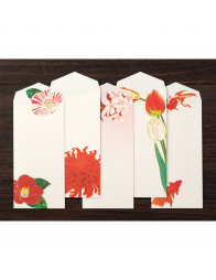 Set de correspondance accordéon - Fleurs Rouges - Midori