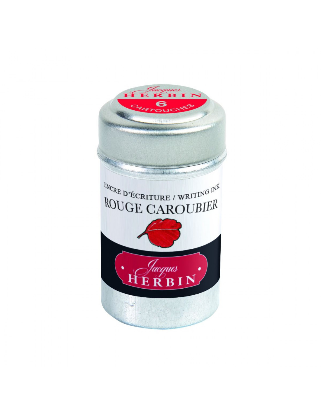 Jacques Herbin Ink - Rouge Caroubier - Carob Red - Box of 6 cartridges