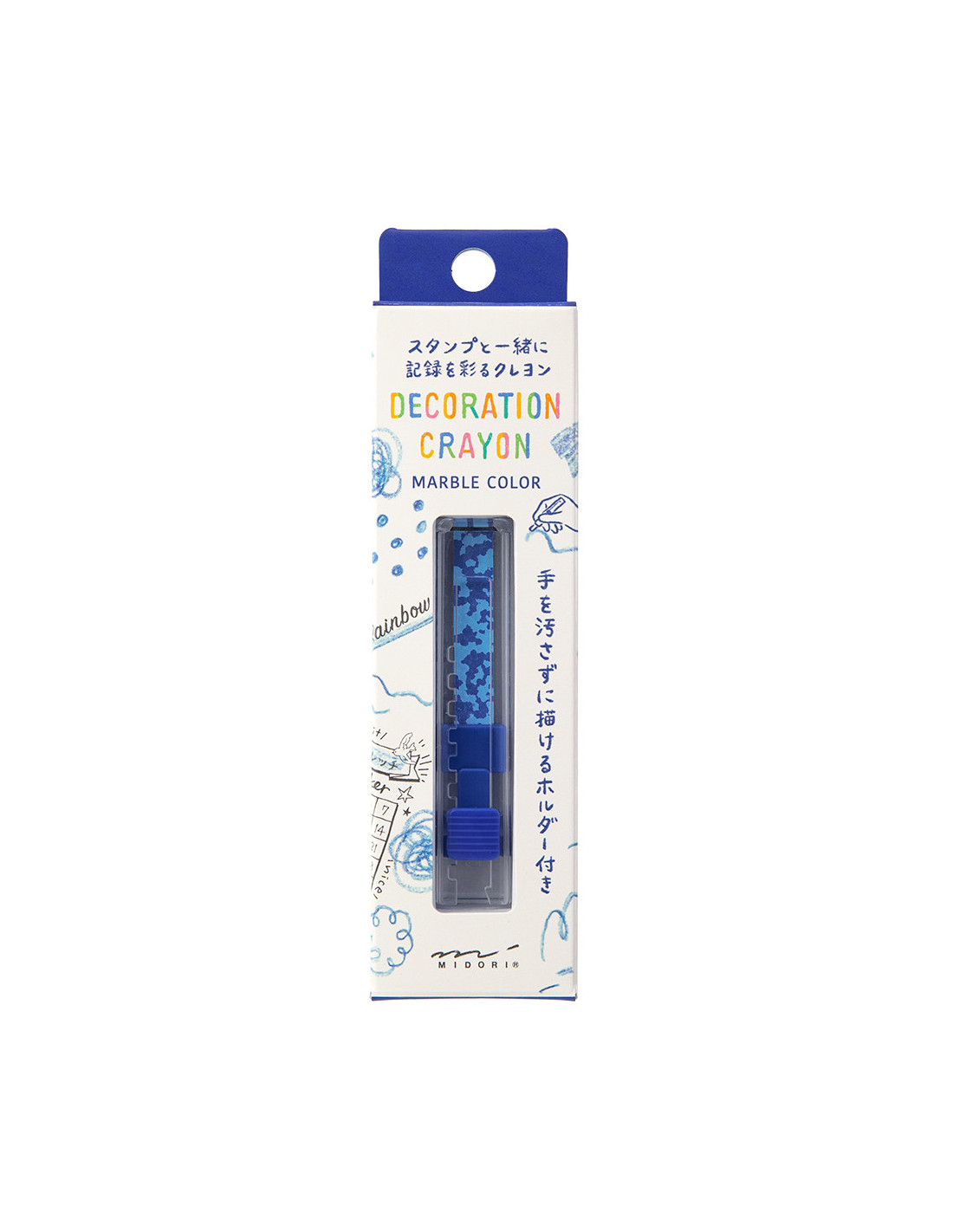 Midori Decoration Crayon - Marble Color - Dark & Light Blue