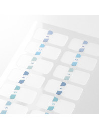 Stickers Onglets Index - Chiffres Bleus - Midori