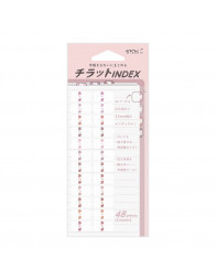Stickers Onglets Index - Chiffres Roses - Midori