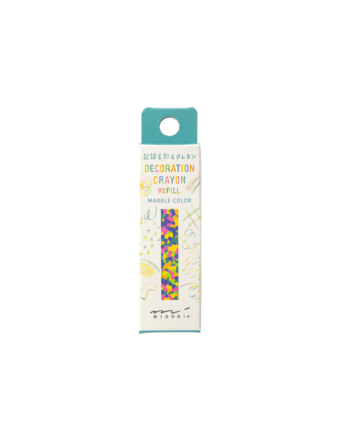Midori Decoration Crayon Refill - Marble Color - Rainbow