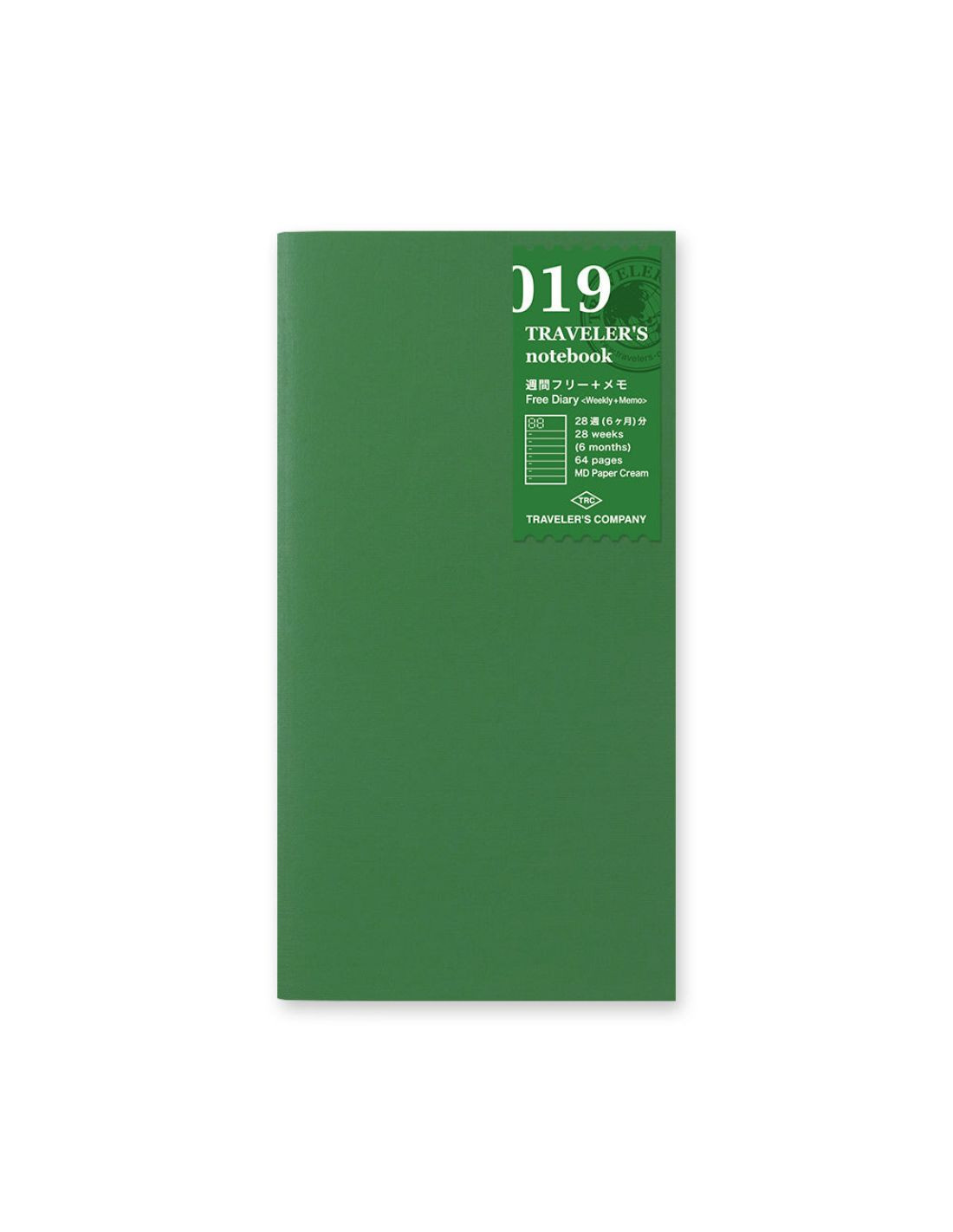 Recharge 019 - Agenda semainier non daté avec notes - TRAVELER'S notebook
