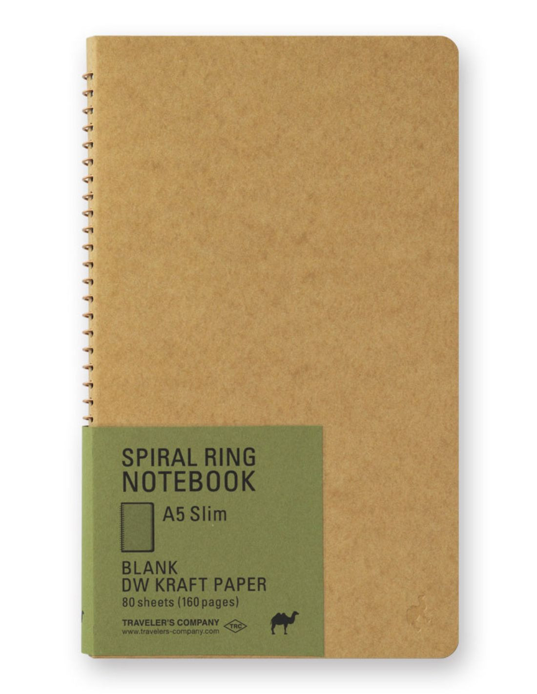 A5 Slim Blank DW Kraft Paper - Spiral Ring Notebook - Traveler's Company