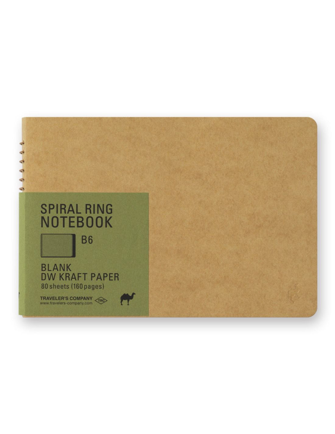 B6 Blank DW Kraft Paper - Spiral Ring Notebook - Traveler's Company