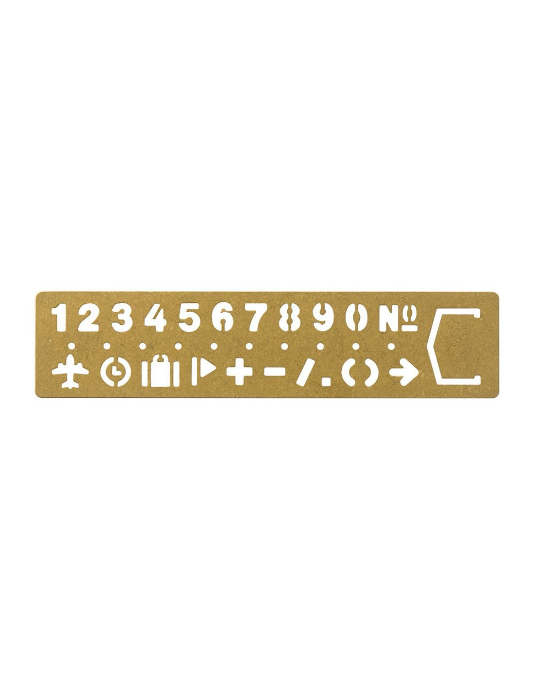 Template Bookmark Numbers - TRC BRASS - Traveler's Company